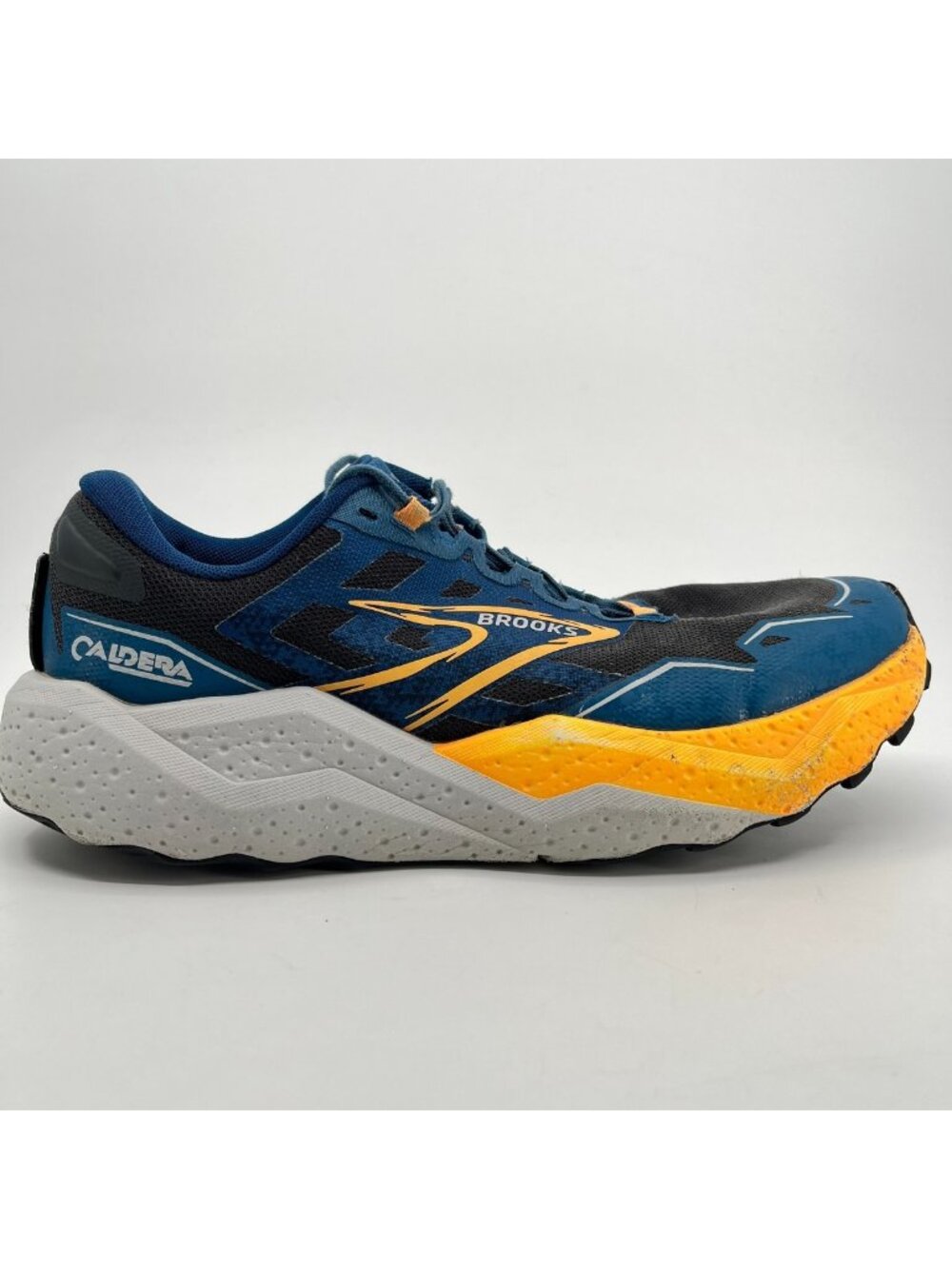 Brooks Caldera 7 Mens Size 11 Blue Orange Athletic Trail Running Shoes Sneakers